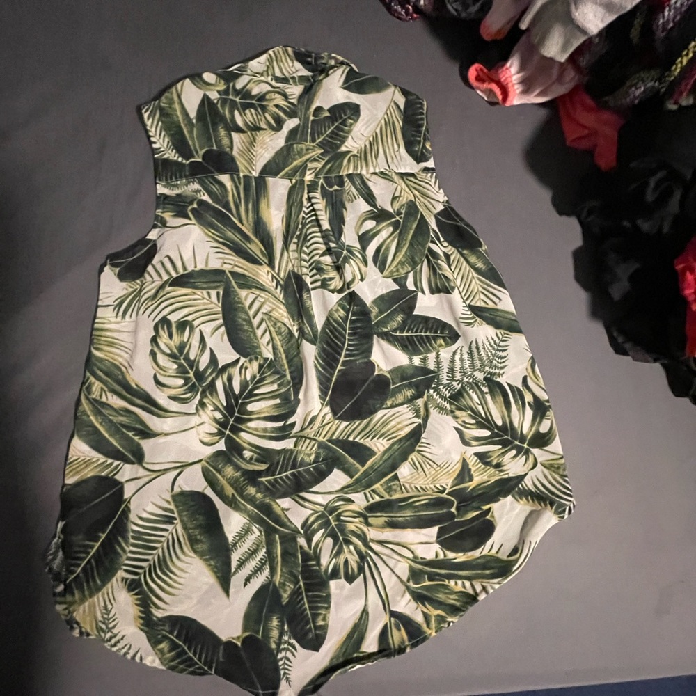H&M sheer button down shirt